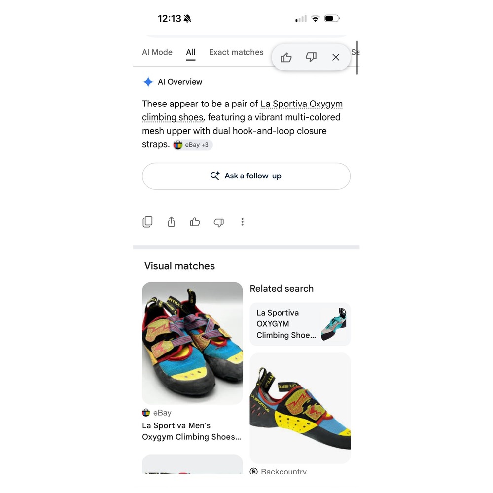 La Sportiva Oxygym Climbing Shoes Mens 8 Blue Yellow Red Washable Straps 13008